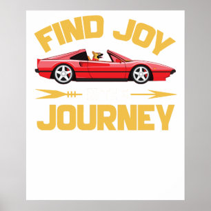 Póster encontrar alegría en el viaje