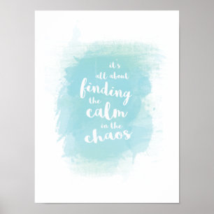 Póster Encontrar calma en poste de la caligrafía de la