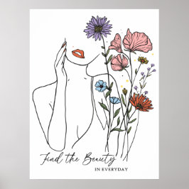 Póster Encontrar La Belleza En La Cita Inspiradora De Tod