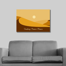 Póster Encontrar la paz interior, el paisaje del desierto