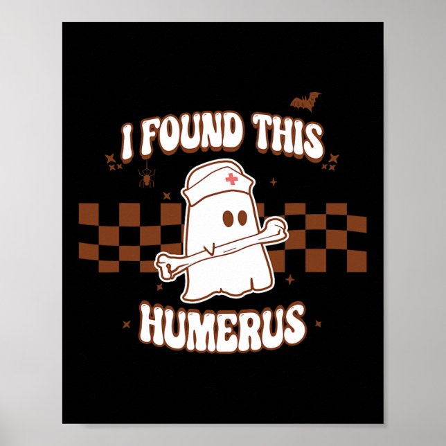 Póster Encontré este humero Spooky Nurse Halloween Costum (Frente)
