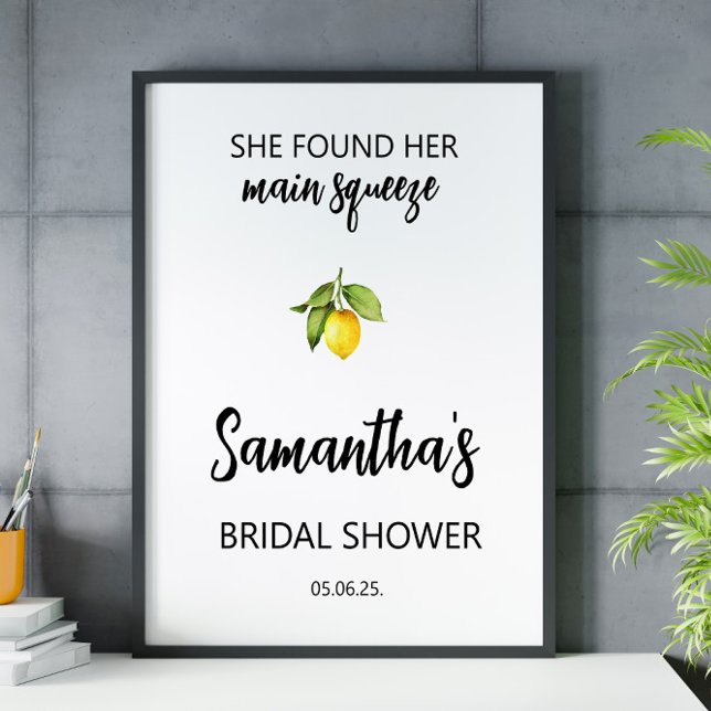 Póster Encontró su apretón Bridal Shower Welcome Sign (Subido por el creador)