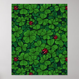 Póster Encuentra el trébol afortunado