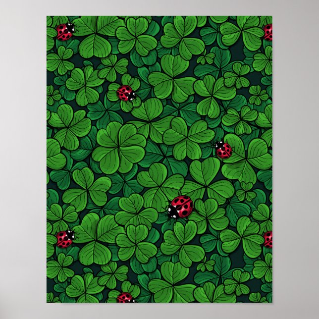 Póster Encuentra el trébol afortunado (Frente)