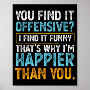 Póster Encuentra Ofensivo Encuentra Divertido - Humor Sar