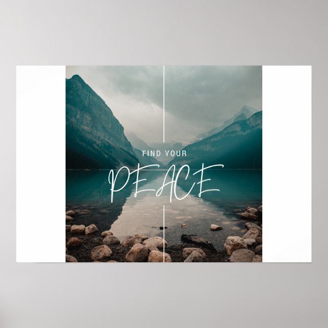 Póster Encuentra tu PAZ, hermosa, tranquila (Frente)