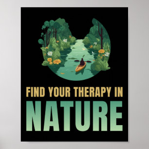 Póster Encuentre Su Terapia En El Pegatina De La Naturale