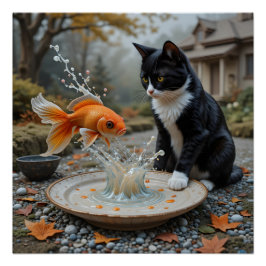 Póster Encuentro caprichoso de bordados