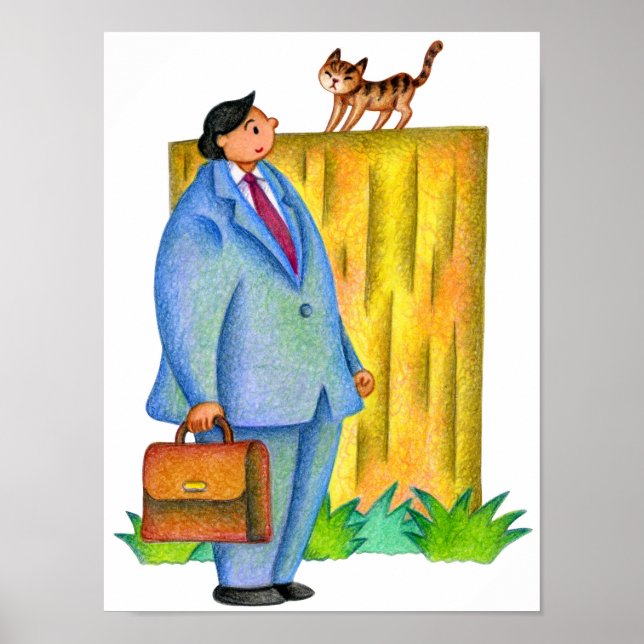 Póster Encuentro con un gatito de camino a casa. (Frente)