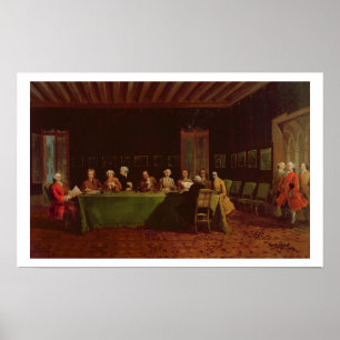Póster Encuentro de los diplomáticos (aceite en lona)