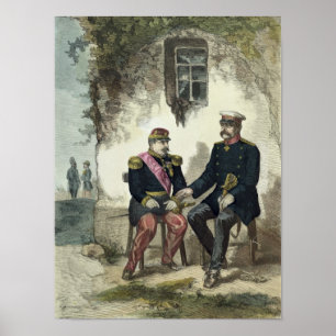 Póster Encuentro entre Otto von Bismarck y Napoleon