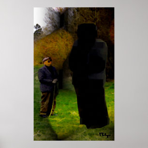 Póster encuentro extraño en maderas