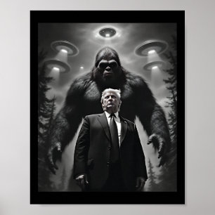 Póster Encuentro extraterrestre alienígena ovni Bigfoot T