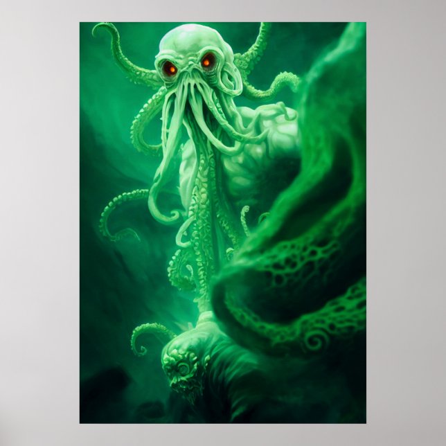 Póster Encuentro subacuático con Cthulhu (Frente)