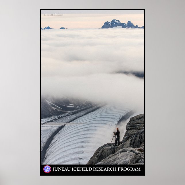 Póster Encuesta cerca de Gilkey Trench - Juneau Icefield (Frente)