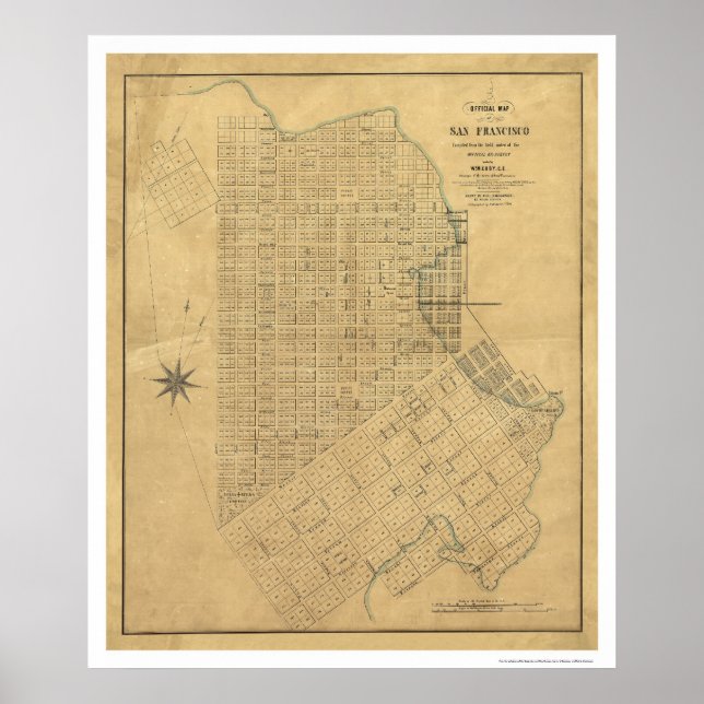 Póster Encuesta de San Francisco por Michelin 1849 (Frente)