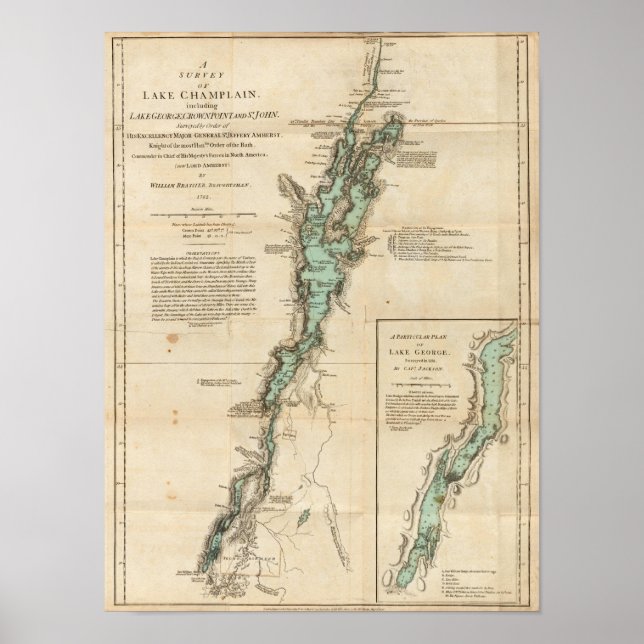 Póster Encuesta sobre el lago Champlain (Frente)