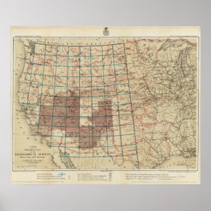 Póster Encuestas sobre geográficas Estados Unidos
