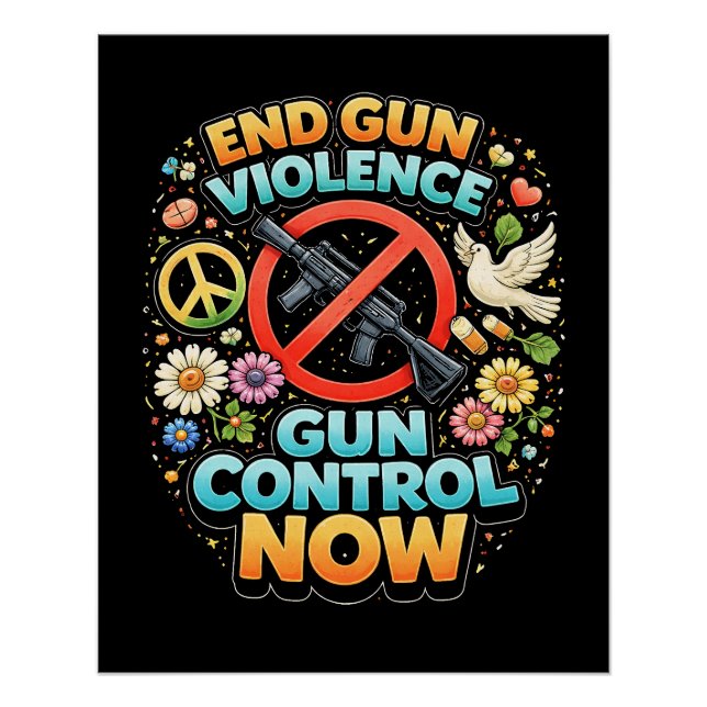 Póster End Gun Violence Now (Anverso)