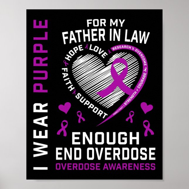 Póster End Overdose Awareness Shirt Enough Purple For Fat (Frente)