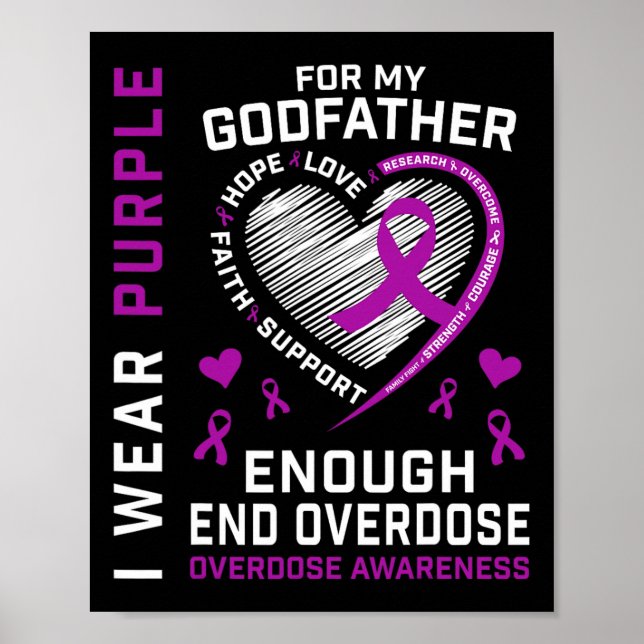 Póster End Overdose Awareness Shirt Enough Purple For My  (Frente)