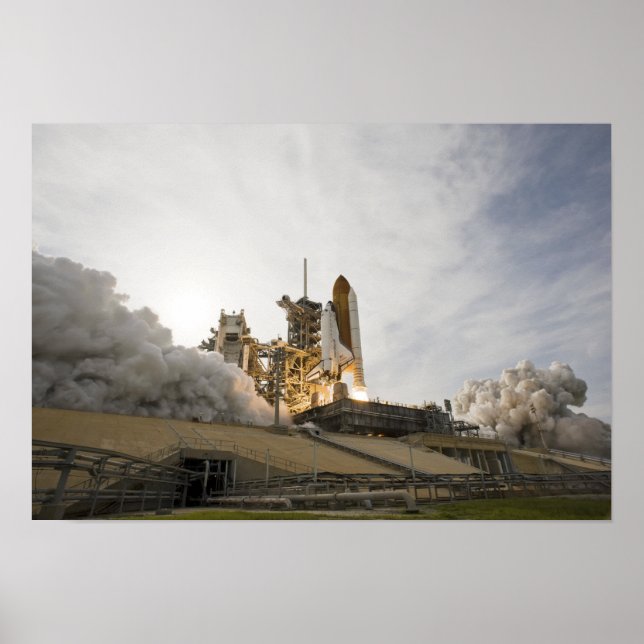 Póster Endeavor del transbordador espacial despega 3 (Frente)