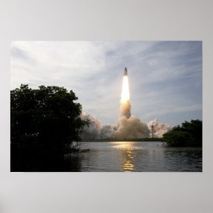 Póster Endeavor del transbordador espacial se desconecta