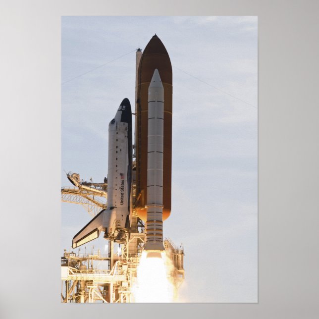 Póster Endeavor del transbordador espacial se desconecta  (Frente)