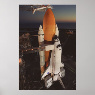 Póster Endeavor del transbordador espacial se prepara par