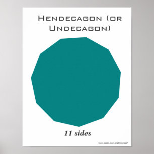 Póster Endecágono o poster de Undecagon del polígono