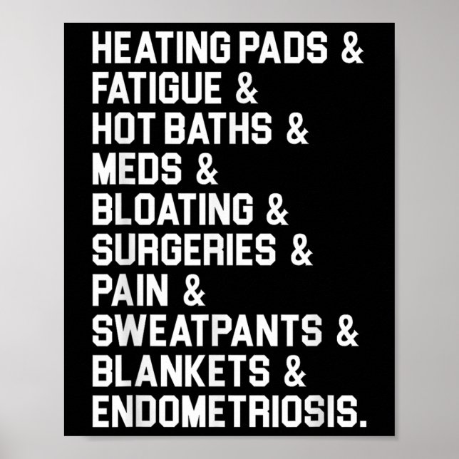 Póster Endometriosis Sensibilización Gift Calefacción Pad (Frente)