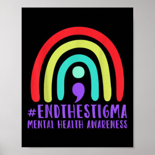 Póster #endthestigma - Semicolón de sensibilización sobre