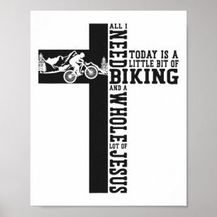Póster Enduro Mtb Bicicleta De Montaña Bajando Cuesta Cri