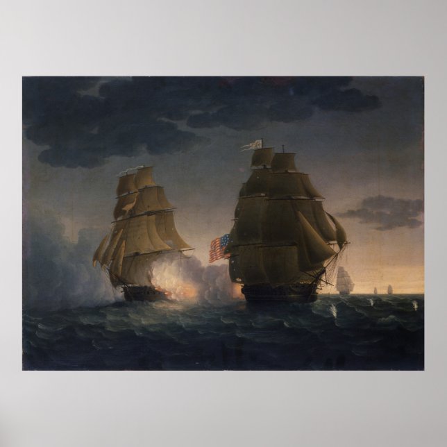 Póster Endymion de HMS vs presidente de USS (Frente)