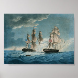 Póster Endymion de HMS vs presidente de USS