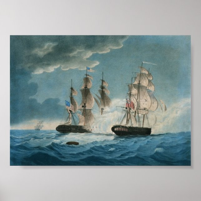 Póster Endymion de HMS vs presidente de USS (Frente)