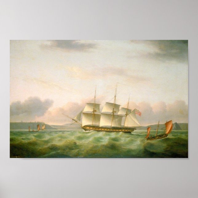 Póster Endymion de Plymouth por Thomas Luny (Frente)