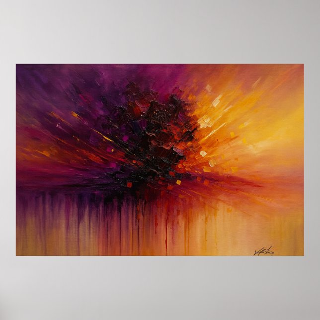 Póster Energía Abstracta Explosiva – Pared Abstracta Colo (Frente)