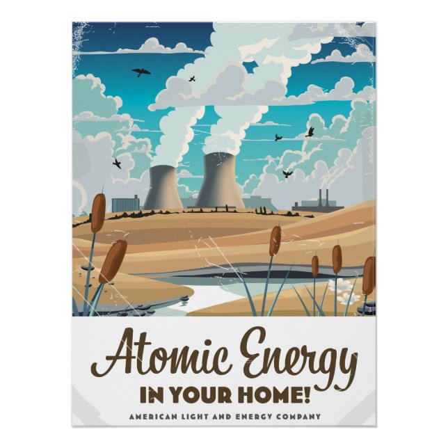 Póster Energía Atómica Comercial  (Anverso)