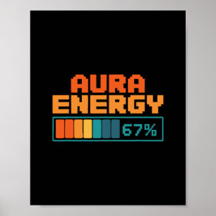 Póster Energía Aura 67% Aura Farming Alpha Slang Gen 67º