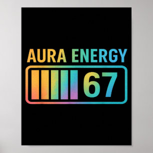 Póster Energía Aura 67 Gen Alfa 6 7 Meme Rizz Infinito St