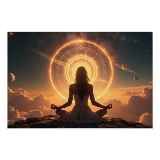 Póster Energía cósmica meditativa