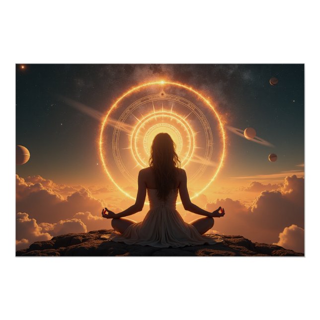 Póster Energía cósmica meditativa (Anverso)