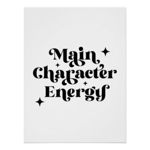 Póster Energía de caracteres principales