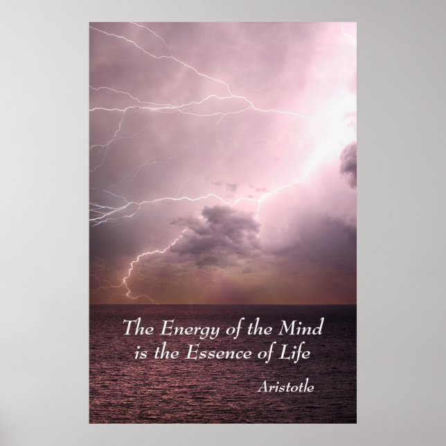 Póster Energía de la esencia mental de la cita aristótele (Frente)