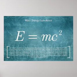 Póster Energía de masas - Poster de matemáticas