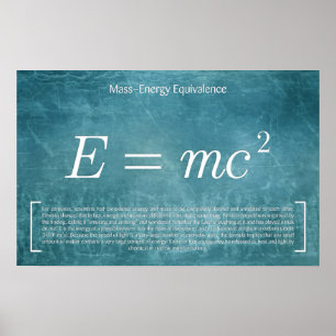 Póster Energía de masas - Poster de matemáticas