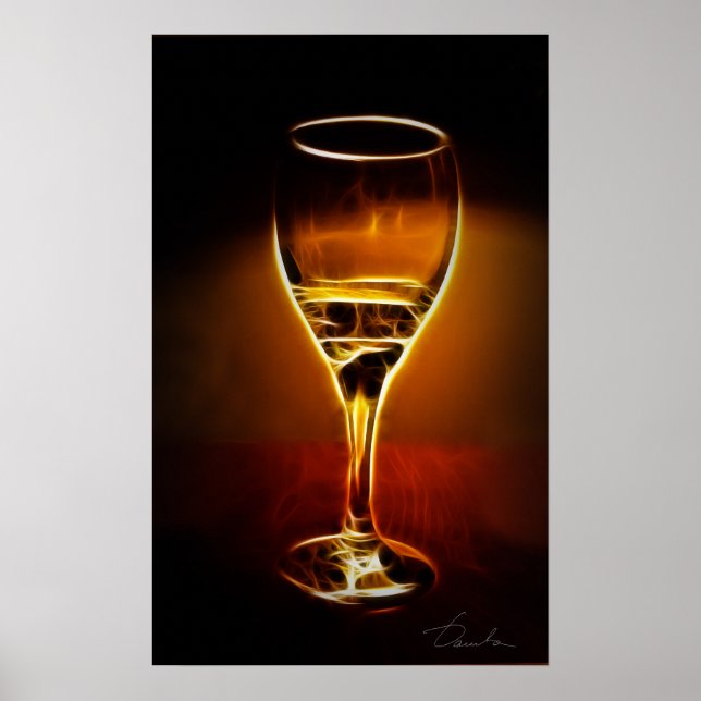 Póster Energía del vino en el interior del vaso (Frente)