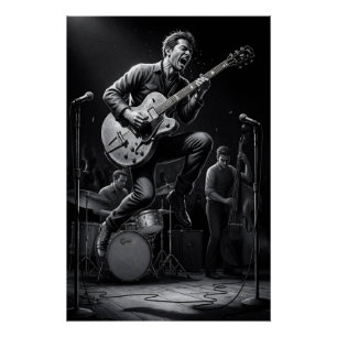 Póster Energía en blanco y negro