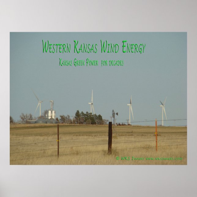 Póster Energía eólica de Kansas (Frente)